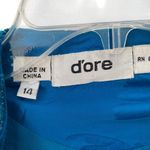 Vintage D’Ore Silk Sequin Beaded Women's Blue Embellished Jacket size 14 Photo 1