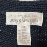 Jones New York Exclusive Hand knit 90s Floral Cotton Blend Cardigan M Photo 1