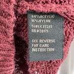 Lucca Couture Lucca‎ Couture Burgundy Round Neck Lightweight Distressed Sweater Size Small Photo 4