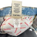 Alice + Olivia  Amazing Mid Rise‎ Vintage Shorts Denim Tie Dye Blue Size 28 Photo 10