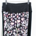 Splendid Black Pink Watercolor Floral High Waist Active Leggings Photo 2