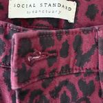 Sanctuary Burgundy and Black Animal Print Pants Photo 3