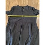 ABLE Jane Maxi Midi Dress Tiered Long Sleeve Black Cotton Fall L NWT Size L Photo 5