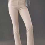 NWT Mother Insider Crop Step Fray in Cream Puffs Ivory Stretch Jeans 31 Photo 0