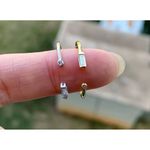 Boutique NEW Dainty White Gold Filled Ring with Baguette and Round Simulate, Adjustable‎ Photo 6