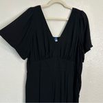 Old Navy Black Waist-Defined Puff-Sleeves Jumpsuit, Size XL Photo 3