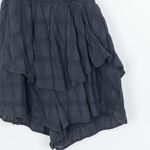 American Eagle Womens Tiered Open Back Romper Size XS Gray Sleeveless Coquette Photo 2