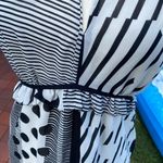 Maeve High low Black and White Dress Photo 5