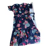 Coc Clothing Obsessed Company Floral Wrap Midi Dress 3x Cottage Core Blue Photo 4