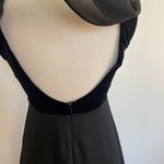 Rhapsody Vintage 90’s Solid Black Velvet Cowl Back Full Length Formal Dress Photo 5