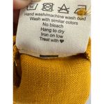 Offon Classic cut linen pocket Button Front Shirt L/XL Boxy Collar 3/4 Sleeve Yellow Size L Photo 8