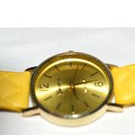 NWOT Geneva Platinum Quilted Yellow 8" Band Yellow Face New Battery Watch Photo 2