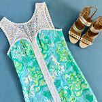 Lilly Pulitzer Sofia Lace Shift Dress in Lagoon Green Wave Rider Photo 3