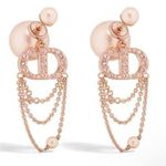 Christian Dior DIOR TRIBALES Earrings Pink-Finish Metal With Pink Resin Pearls and Crystals Photo 0
