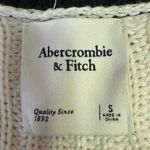 Abercrombie & Fitch White Black Striped V Neck Knit Pullover Sweater Top Size S Photo 2