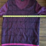 Armani Exchange Burgundy Pink V Neck Sweater Size Large Photo 4