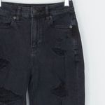 American Eagle  Womens Distressed Mom Jeans Size 000R Black Grunge Streetwear Photo 1