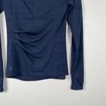 Athleta  1/4 Zip Long Sleeve Pullover Shirt‎ Blue Sz XS Photo 3