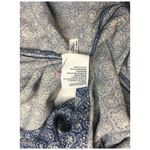 American Eagle Maxi V Neck Sleeveless Drape Arm Racerback Geometric Dress Blue M Photo 12