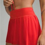 Lululemon  Pleat to Street Mid-Rise Skirt Tennis Golf Hot Heat Red Size 8 NWOT Photo 4