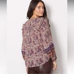 Cleobella  Samara Bishop Sleeve Printed Cotton Blouse M Photo 3