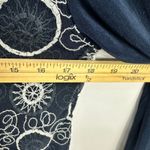 Chico's Travelers Womens 1 Navy Embroidered Cardigan Top Boho Artsy Festival Photo 4