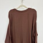 Athleta  Outbound V Neck Top Long Sleeve Chocolate Brown Cotton Plus Size 3X NWT Photo 12