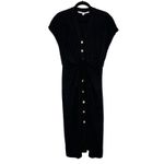 Veronica Beard  Giana Linen Button Down Midi Dress Women’s Black Size 6 Photo 1