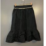 Vintage New York Clothing Co Skirt Womens Large Black Gold Trim Ruffle Hem USA Photo 0