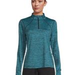 Athletic Works  Womens Top Size Large 12-14 Lightweight 1/4 Zip Front New Photo 2