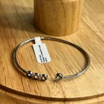 Halle rhodium gray crystal silver cuff bracelet new Photo 1