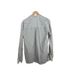 ALC Frank A.L.C. Women’s Wharton Striped Poplin Button Down Shirt White/Graphite Size 8 Photo 9