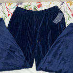 Universal Threads Universal Thread Dark Blue Velour Wide leg Pants Photo 0
