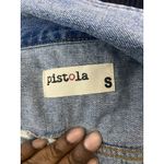 Pistola  Women's Blue Button Up Jean‎ Jacket Distressed Front Pockets Size Small Photo 3