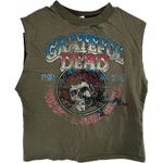 Junk Food Clothing Grateful Dead Muscle Tee Crew Graphic Print Olive Green XS Photo 1