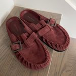 Free People NWT  After Riding Mules in Cabernet Suede Photo 1