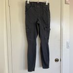 Spanx  Stretch Twill Ankle Cargo Pant Utility Pocket Washed Dark Gray Size Large Photo 2