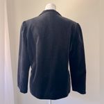 Vintage ‘80s Jon Woods New York Black Velvet Single Breasted Blazer Photo 3