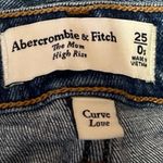 Abercrombie & Fitch Curve Love High Rise Straight Leg Denim Mom Jeans Pants 25 Photo 3