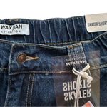 Wax Jean  Plus Woman Dark Wash Pockets Denim Jean Skater Shorts Size 3X NEW Photo 4
