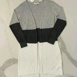 Simply Noelle NWT Colorblock Gray/White Open Front Cardigan Sweater Women’s S/M Photo 0