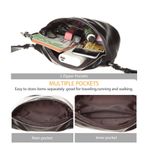 Sling Bag Leather Crossbody Fanny Black Photo 3