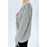 Disney Mickey and Minnie Sequined Heart Gray Pullover Sweatshirt XL Photo 1