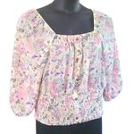 No Boundaries Excellent  XXL Boho Floral Peasant Blouse 3/4 Sleeve Juniors Top Photo 3