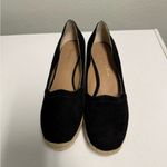 Bettye Muller Elegant Black Suede Espadrille Wedge Shoes Photo 2