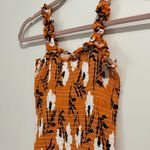 Molly and Zoey  Orange Floral Mini Dress Photo 2