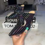 Alexandre Birman  Black Velvet Rainbow Crystal Bow Mule Heels Womens 39 New NWT Photo 7