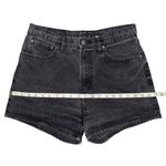 Jordache Vintage 90s  Black Denim Jean Shorts Sz 30 Ultra High Rise 100% Cotton Photo 4
