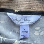 Marilyn Monroe  Women's Black Yellow Floral Print Sleeveless Dress Sz Large Photo 4