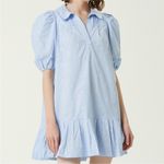 Maje  Heart Embroidered Puff Sleeve Shirt Dress Photo 1